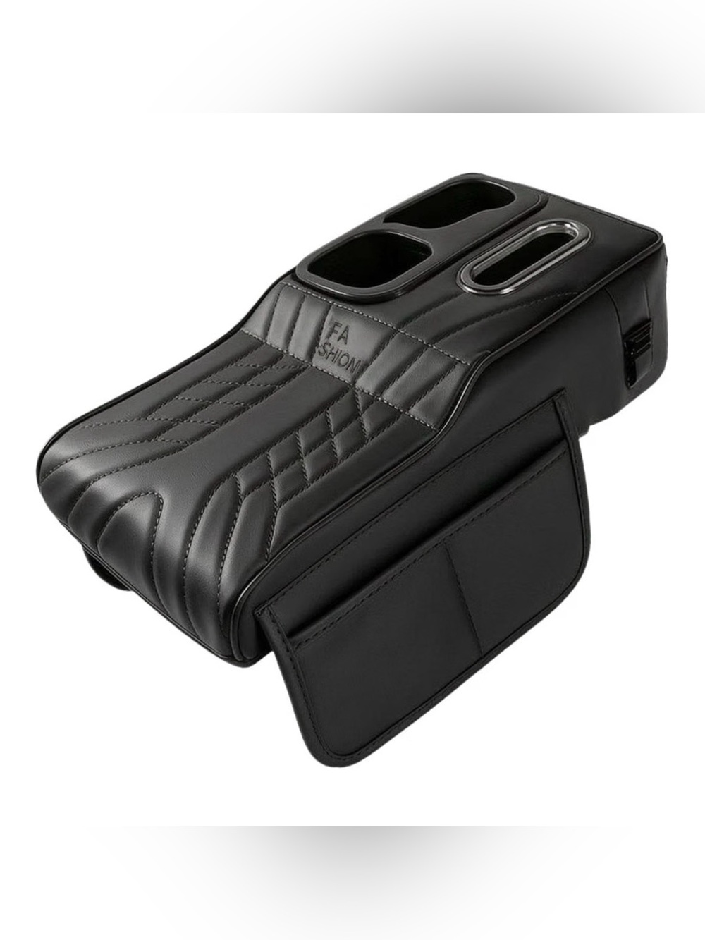 Black Car Center Console Armrest Organizer Cup Holder Tissue Storage Universal